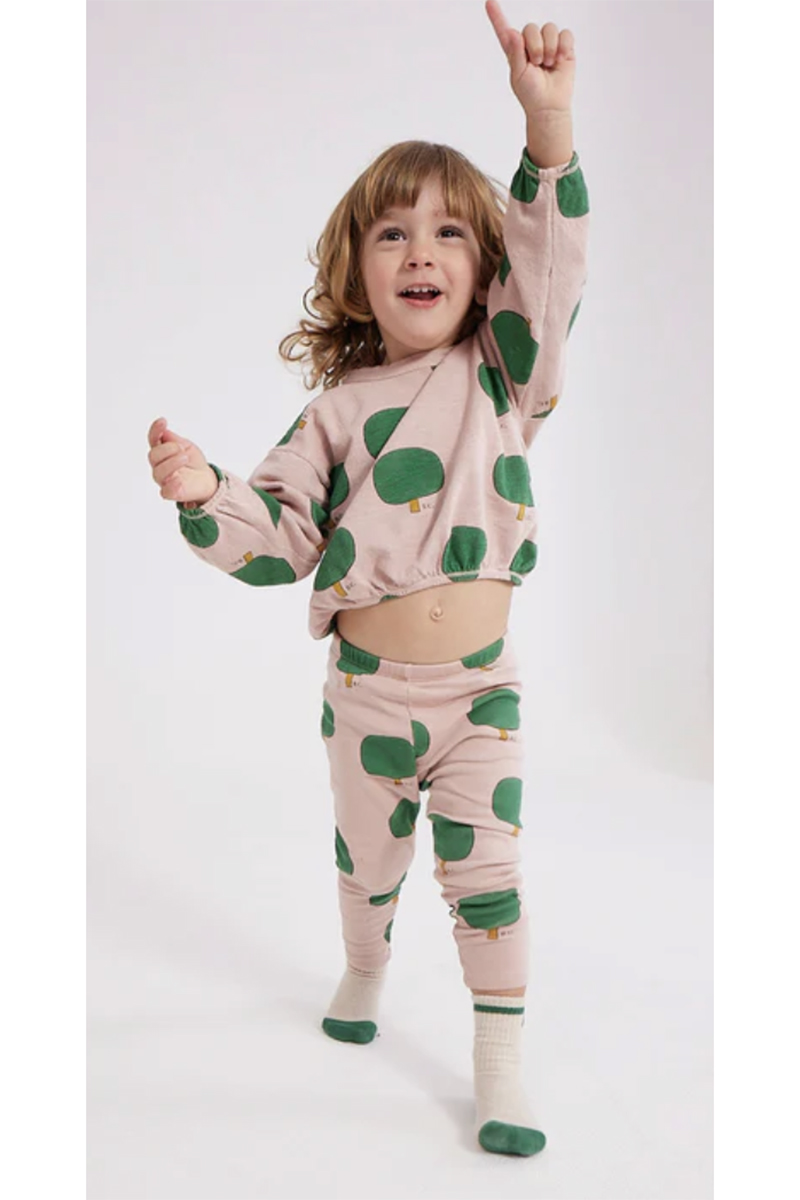 Bobo Choses green tree allover legging Rose-1 2