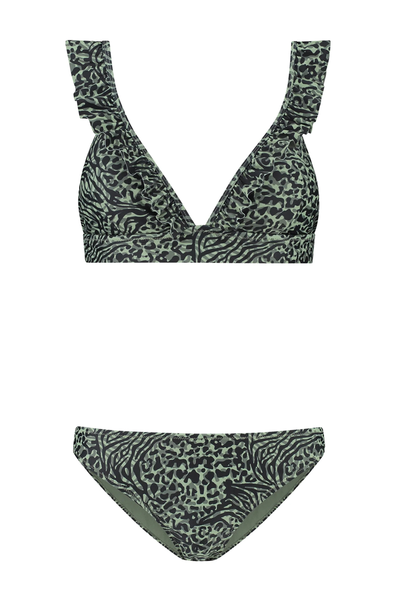 Shiwi LADIES BOBBY BIKINI SET MIXED ANIMAL Groen-1 1