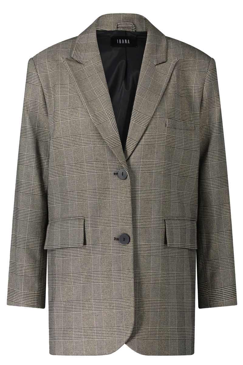 Ibana Dames blazer bruin/beige-1 1