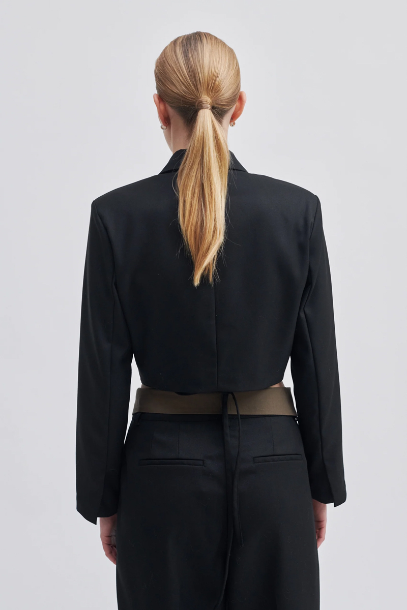 Second Female Almanda cropped blazer Zwart-1 3