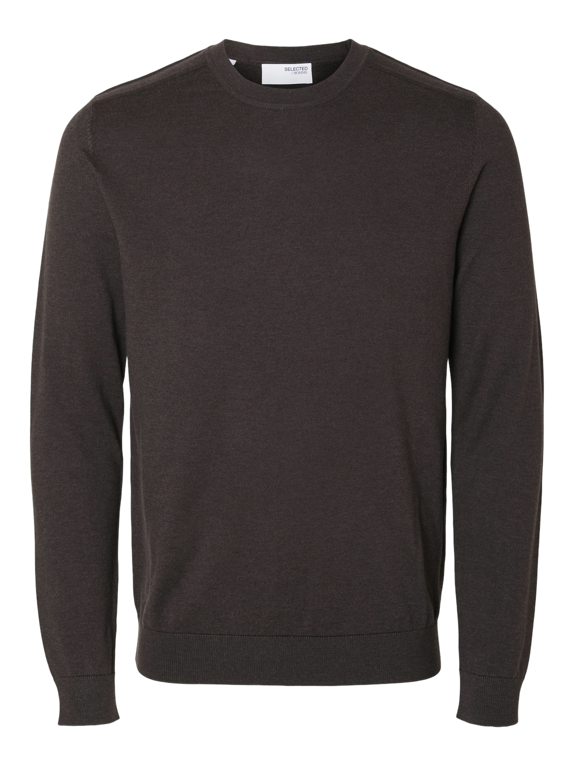 Selected SLHBERG CREW NECK NOOS 202070001-Chocolate Torte/Melange 1