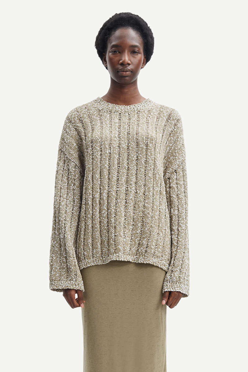 Samsøe Samsøe julia crew neck bruin/beige-2 2