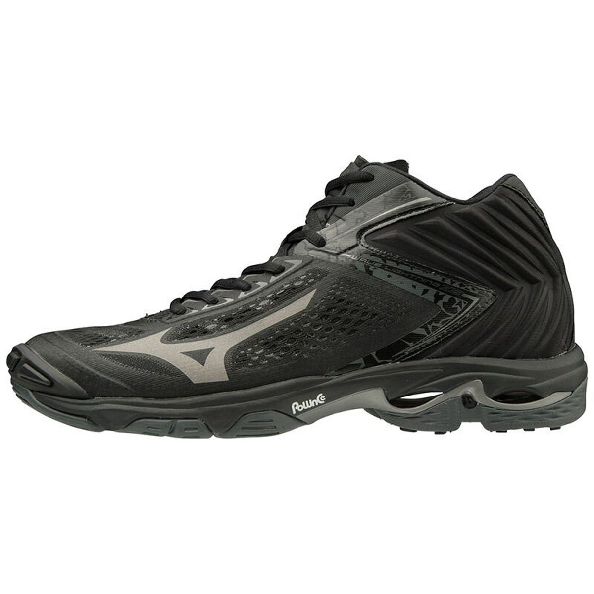 Mizuno Sarl Wave Lightning Z5 MID Zwart 1 Voorwinden