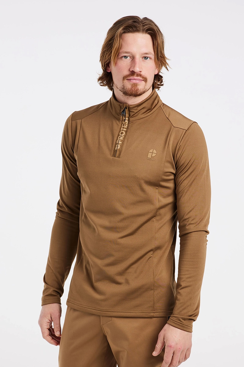 Protest WILL 1/4 ZIP TOP bruin/beige-1 2