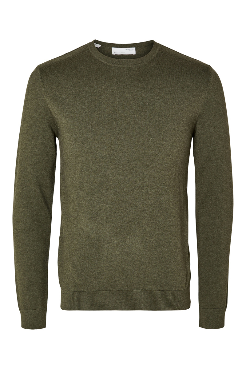 Selected SLHBERG CREW NECK NOOS 182031001-Ivy Green/Melange 1